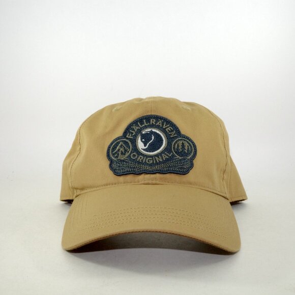 Fjallraven Original Classic Badge Cap Beige Khaki Hat Adjustable Strap L/XL - Picture 2 of 8